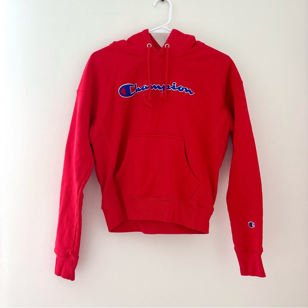 red champion hoodie